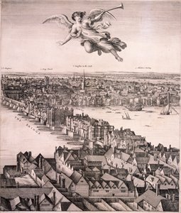 Panoramiczny widok na Londyn, c1670 autorstwa Wenceslaus Hollar