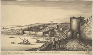 Część Tangeru z góry, 1670. autorstwa Wenceslaus Hollar