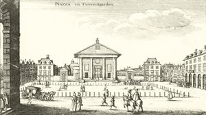 Piazza, Covent Garden, Londyn (grawerowanie) autorstwa Wenceslaus Hollar