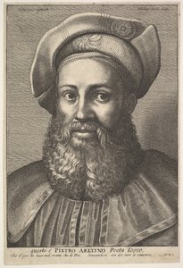 Pietro Aretino, 1640. autorstwa Wenceslaus Hollar