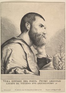 Pietro Aretino, 1649. autorstwa Wenceslaus Hollar