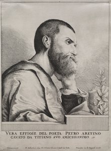 Portret Pietro Aretino autorstwa Wenceslaus Hollar