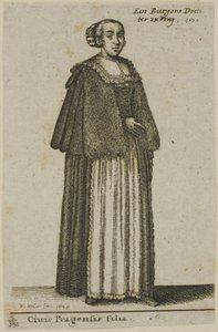 Praga dziewczyna autorstwa Wenceslaus Hollar