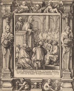 Kaznodzieja, 1651. autorstwa Wenceslaus Hollar
