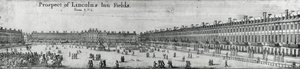 Perspektywa Lincolns Inn Fields, c.1650 autorstwa Wenceslaus Hollar