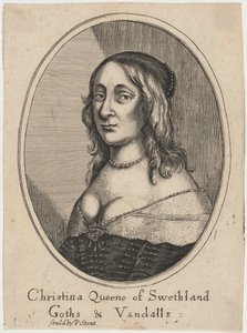 Królowa Krystyna autorstwa Wenceslaus Hollar