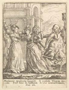 Królowa, z Tańca Śmierci, 1651. autorstwa Wenceslaus Hollar