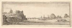 Ratyzbona, 1652-77. autorstwa Wenceslaus Hollar