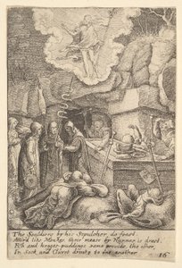 Zmartwychwstanie, 1625-77. autorstwa Wenceslaus Hollar
