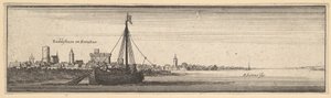 Rüdesheim, 1642-44. autorstwa Wenceslaus Hollar