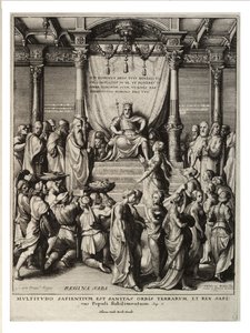 Salomona i królowej Saby. Stan 3 autorstwa Wenceslaus Hollar