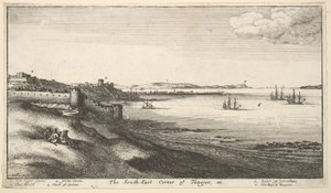 Południowo-wschodni róg Tangeru, 1669-73. autorstwa Wenceslaus Hollar