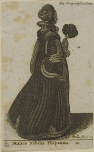 Hiszpańska szlachcianka autorstwa Wenceslaus Hollar