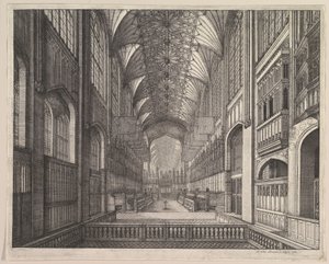 Chór kaplicy św. Jerzego, Windsor, 1663. autorstwa Wenceslaus Hollar
