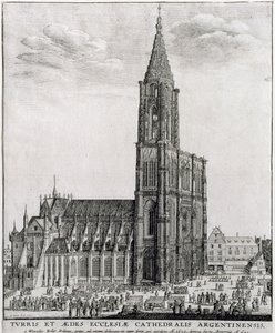 Katedra w Strasburgu, 1645 autorstwa Wenceslaus Hollar