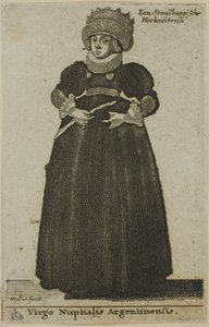 Strasburska kobieta w sukni ślubnej autorstwa Wenceslaus Hollar