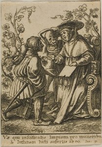 Kardynał i Śmierć autorstwa Wenceslaus Hollar