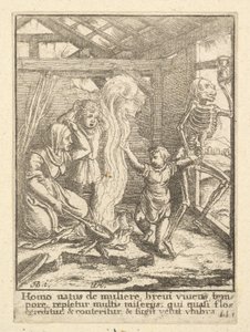 Dziecko z Tańca Śmierci, 1651. autorstwa Wenceslaus Hollar