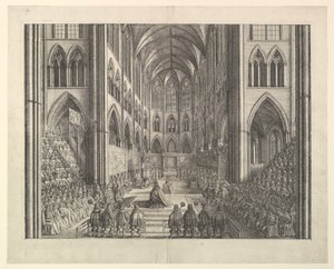 Koronacja króla Karola II w Opactwie Westminsterskim, 23 kwietnia 1661 (z "The Entertainment of...Charles II" Johna Ogilby