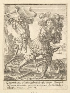 Hrabia z Tańca Śmierci, 1651. autorstwa Wenceslaus Hollar
