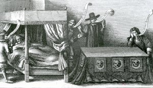 Śmierć króla Jakuba Pierwszego, 1625 autorstwa Wenceslaus Hollar