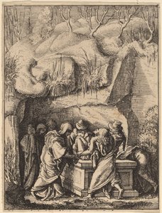 Złożenie do grobu autorstwa Wenceslaus Hollar
