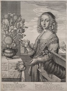 Cztery pory roku: wiosna autorstwa Wenceslaus Hollar