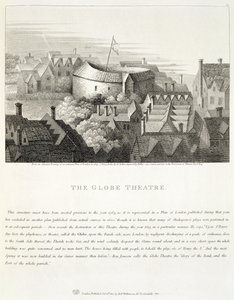 The Globe Theatre, c.1647, wyd. Robert Wilkinson, Londyn, 1810 autorstwa Wenceslaus Hollar