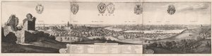 Wspaniały widok na Pragę autorstwa Wenceslaus Hollar