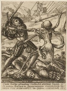 Rycerz i Śmierć, z Tańca Śmierci autorstwa Wenceslaus Hollar