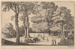 Źródło mineralne autorstwa Wenceslaus Hollar