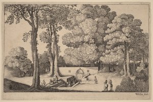 Źródło mineralne autorstwa Wenceslaus Hollar