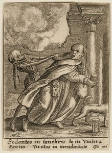 Mnich i Śmierć autorstwa Wenceslaus Hollar