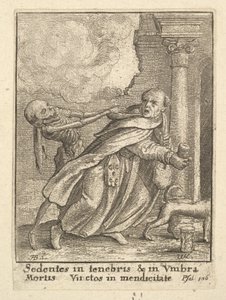 Mnich z Tańca Śmierci, 1651. autorstwa Wenceslaus Hollar