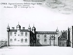 Parlament w Edynburgu (rycina) (zdjęcie bundw) autorstwa Wenceslaus Hollar