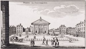 Piazza w Covent Garden, 1647 r. autorstwa Wenceslaus Hollar
