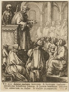 Kaznodzieja i śmierć autorstwa Wenceslaus Hollar
