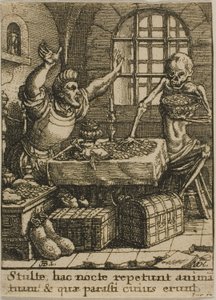 Bogacz i śmierć autorstwa Wenceslaus Hollar