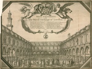 Giełda Królewska, Londyn autorstwa Wenceslaus Hollar