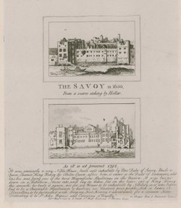Savoy w 1650 i jak jest obecnie w 1792 autorstwa Wenceslaus Hollar
