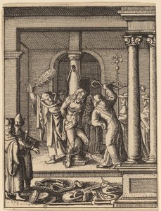 Biczowanie autorstwa Wenceslaus Hollar