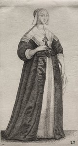 Kilka zwyczajów angielskich kobiet, od szlachty do kobiet wiejskich…, 1639. autorstwa Wenceslaus Hollar