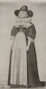 Kilka nawyków angielskich kobiet, od szlachty po wiejskie kobiety…, 1640. autorstwa Wenceslaus Hollar