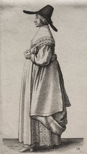 Kilka nawyków angielskich kobiet, od szlachty do kobiet wiejskich…, 1640. autorstwa Wenceslaus Hollar