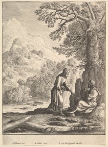 Kuszenie, 1625-77. autorstwa Wenceslaus Hollar