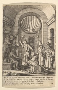Naśmiewanie się z Chrystusa, 1625-77. autorstwa Wenceslaus Hollar