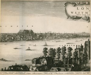 Perspektywa Londynu i Westminsteru zaczerpnięta z Lambeth autorstwa Wenceslaus Hollar