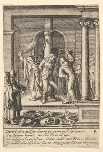 Biczowanie, 1625-77. autorstwa Wenceslaus Hollar