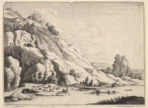 Kamienny most, 1649. autorstwa Wenceslaus Hollar