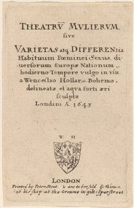 Teatr Kobiet: Strona tytułowa, 1643. autorstwa Wenceslaus Hollar